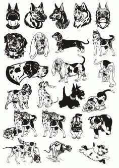 Dogs Vector Art Pack CDR File