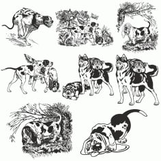 Dogs Vector Collection CDR File
