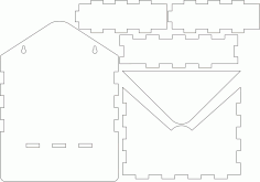 Doll House Parts Vector Sketch Pattern Laser Cut CDR File