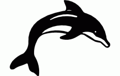 Dolphin Silhouette Design CNC Router Free DXF File