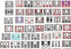 Door Collection CNC Laser Cutting Free CDR Vectors File