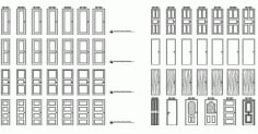 Doors Cad Blocks in 2D Drawing DWG File
