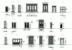 Doors Details DWG in 2D Drawing DWG File
