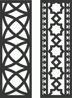 Double Grill Screen Panel DXF File