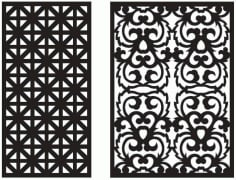 Double Panel Privacy Screen Panel Design DXF File