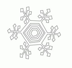 Draft Snowflake Silhouette DXF File