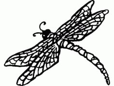 Dragon Fly Silhouette DXF File