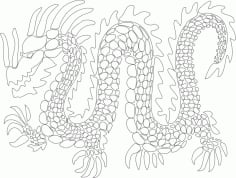 Dragon Vector DesignSilhouette DXF File