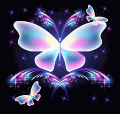 Dream Butterfly Shiny Background Free Vector