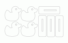Duck Family Targets Laser Cut DXF File