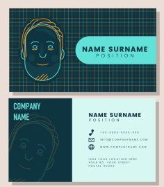 Dummy Face Business Card Free Vector