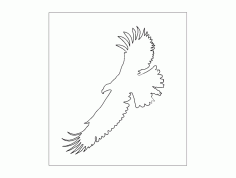 Eagle Simple Animal Line Drawings DXF File