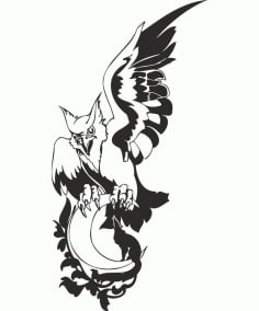 Eagle Wolf Moon Vector Free Download CDR File