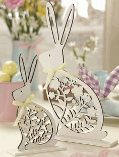 Easter Bunny Decoration Stand CDR File