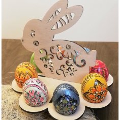 Easter Egg Shelves Cute DIY Craft Tray Rack Kitchen Decoration SVG CNC Cutting File