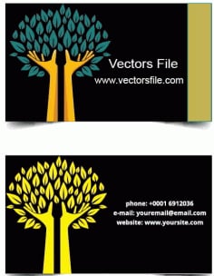 Ecology Motif Business Card Template Vector File
