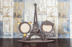 Eiffel Tower Photo Frame Laser Cut CDR File