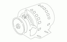 Electric Motor Free DXF Vectors File