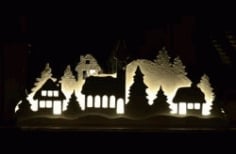 Electricity Pictures Shaped House for Laser Cut CNC CDR File