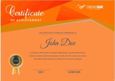 Elegant Proudly Presented Certificate Template Vector File