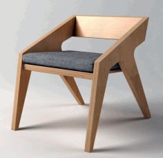 Elegant Wooden Laser Cut Chair Design DXF File