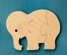 Elephant Jigsaw Puzzle CNC Laser Cut Plans Free DWG File