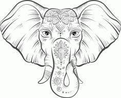 Elephant Lotus Vector Free Vector CDR File