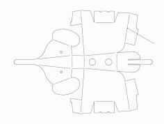 Elephant Puzzle Cute Animal Line Drawings DXF File