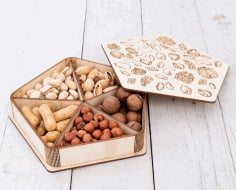 Engraved Wooden Dry Fruit Box CDR File