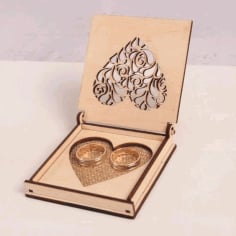 Engraved Wooden Rings Box CDR File