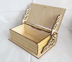 Engraved Wooden Storage Box CDR File