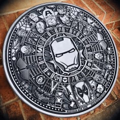 Engraving Marvel Aztec Calendar Laser Cutting CDR File