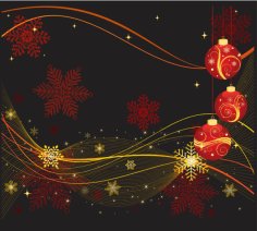 Exquisite Christmas Ball Background Free Vector