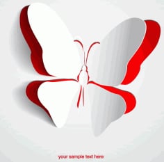 Exquisite Paper Butterfly Vector Backgrounds Free Vector