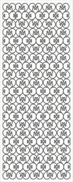 Exquisite Seamless Pattern Room Divider Screen Laser Cutting CDR File