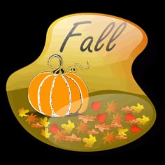 Fall Landscape Pumpkin Vector SVG File