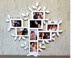Family Tree Picture Frame CNC Laser Cut Free CDR File