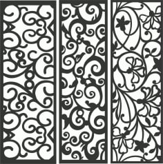 Fence Privacy Screen with Design DXF File