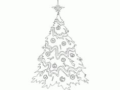 Festive Things Christmas Tree dxf File DXF File