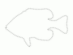Fish Dotted Line Art CNC Router Free DXF File