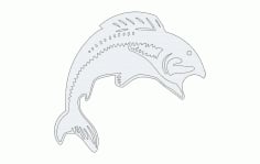 Fish Jump Silhouette CNC Router Free DXF File