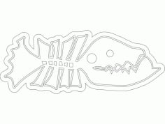 Fish Line Art CNC Router Free DXF File