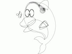 Fish Music CNC Router Free DXF File