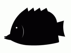 Fish Silhouette CNC Router Free DXF File