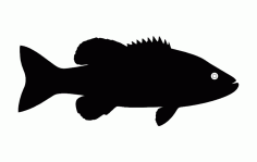 Fish Silhouette Design 04 CNC Router Free DXF File