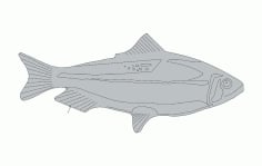 Fish Silhouette Design 11 CNC Router Free DXF File