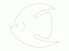 Fish Silhouette Vector CNC Router Free DXF File