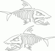 Fish Skeleton Vector Art CDR File
