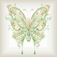 Floral Butterfly Design Template Free Vector