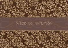 Floral Classy Wedding Invitation Card Sleeve Free Vector